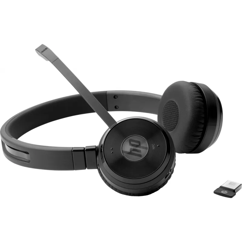 HP UC Wireless Duo headset, bezdrôtový, kancelária/call centrum, 310 g, headset, čierny