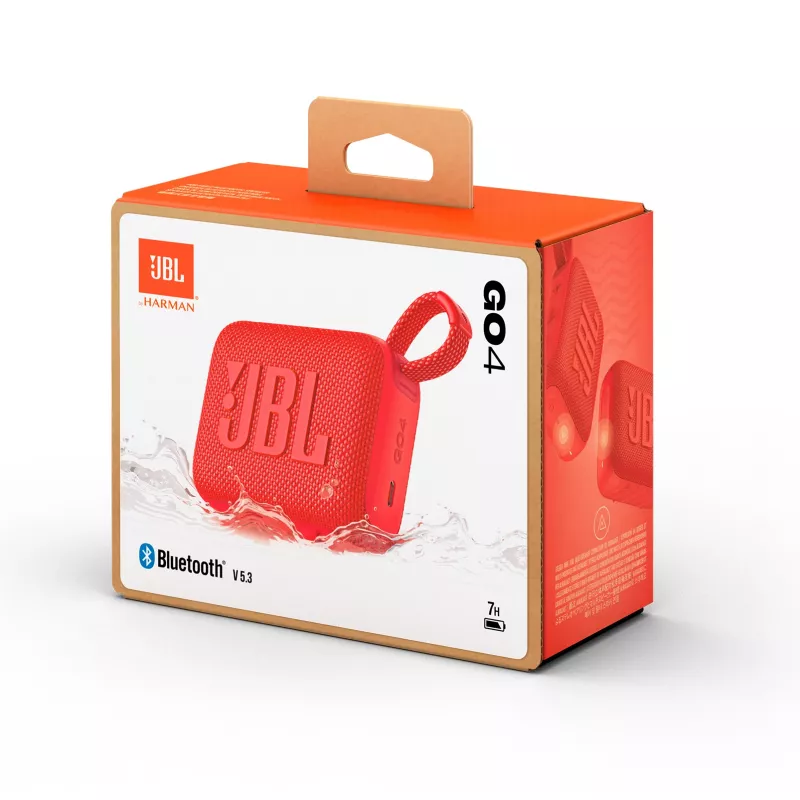 JBL Go 4 mono prenosný reproduktor červený 4,2 W