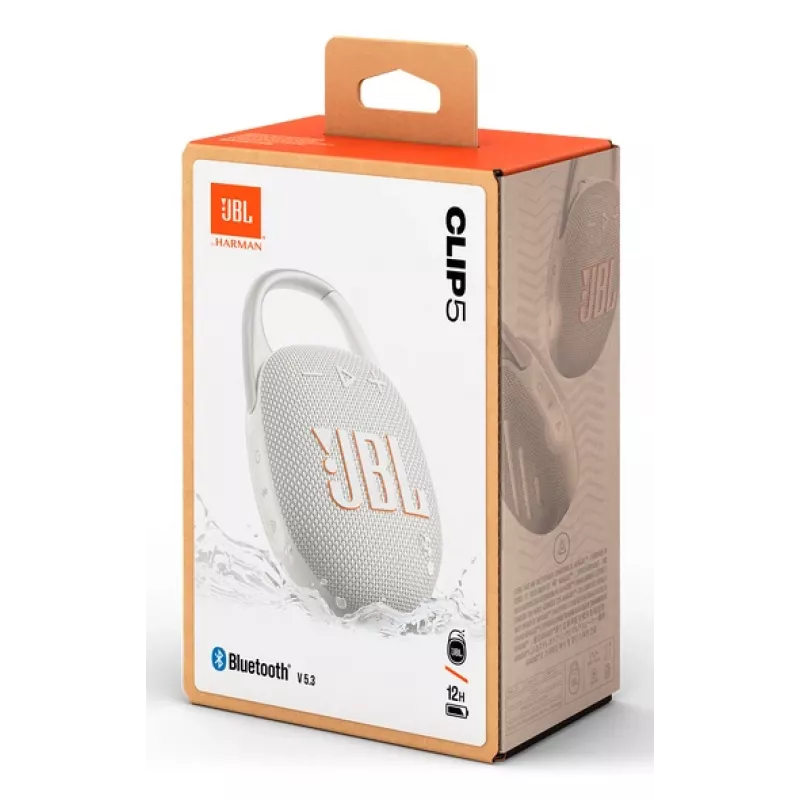 JBL Clip 5, 4,5 cm, 7 W, 90 - 20000 Hz, 85 dB, bezdrôtový, 2,4 - 2,4835 GHz