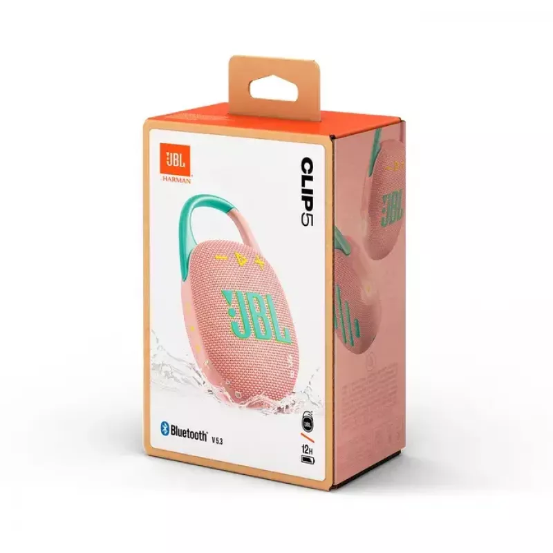 JBL Clip 5 prenosný Bluetooth reproduktor, ružový