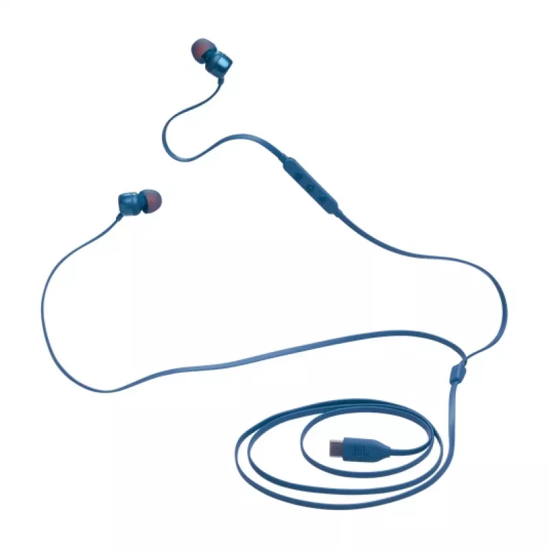 JBL Tune 310C USB headset káblový in-ear hovory/hudba USB Type-C modrý