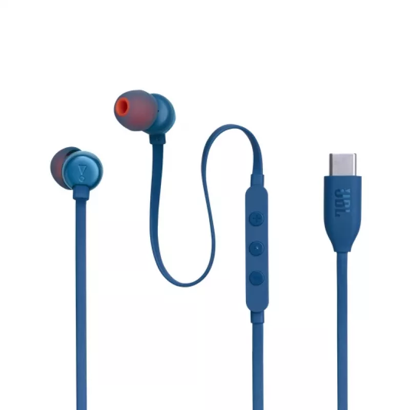 JBL Tune 310C USB headset káblový in-ear hovory/hudba USB Type-C modrý