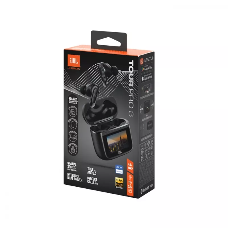 JBL Tour Pro 3 headset bezdrôtový in-ear hovory/hudba/šport/každodenné použitie Bluetooth čierny