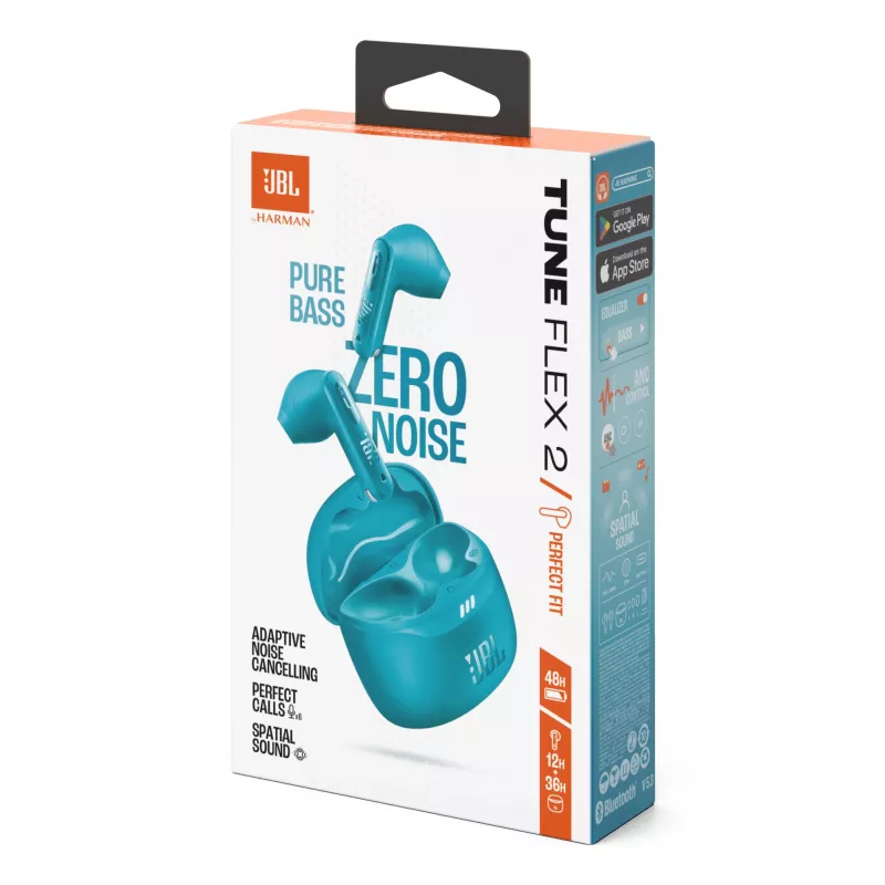 JBL Tune Flex 2 headset True Wireless Stereo (TWS) in-ear hovory/hudba Bluetooth tyrkysový