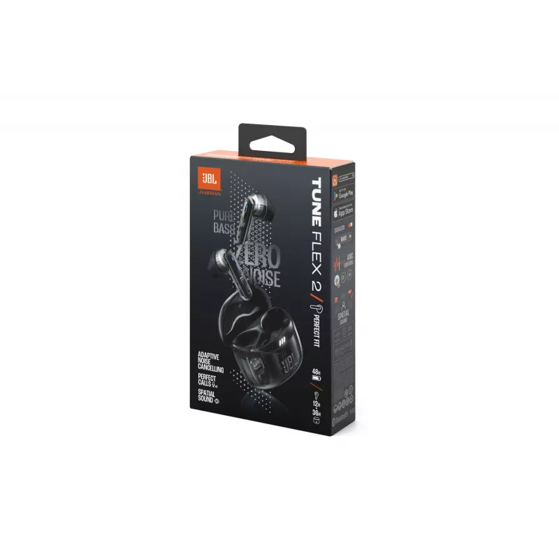 JBL Tune Flex 2 Ghost Edition headset True Wireless Stereo (TWS) in-ear hovory/hudba Bluetooth čierny