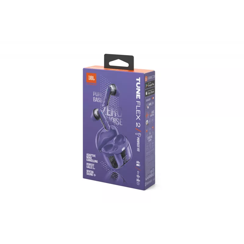 JBL Tune Flex 2 Ghost Edition headset True Wireless Stereo (TWS) in-ear hovory/hudba Bluetooth fialový