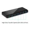 TP-Link UH700 rozbočovač USB 3.2 Gen 1 (3.1 Gen 1) Micro-B 5000 Mbit/s čierny