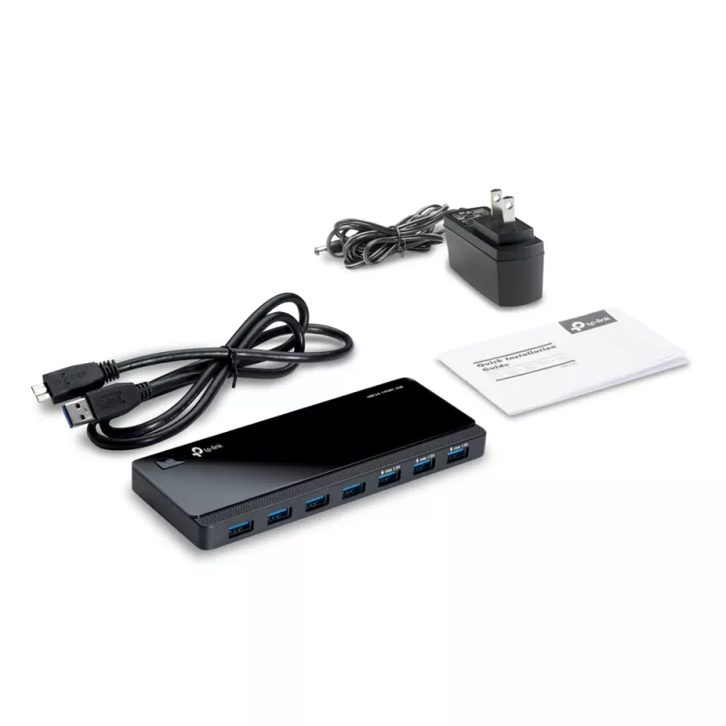 TP-Link UH700 rozbočovač USB 3.2 Gen 1 (3.1 Gen 1) Micro-B 5000 Mbit/s čierny