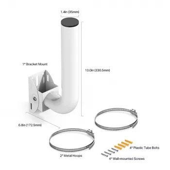 TP-Link Omada montážna sada na stĺp/stenu pre outdoorový access point, držiak WLAN access pointu, biely, nerezová oceľ, TP-Link, 400 g, 1 ks