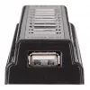 USB hub Manhattan USB-A 10-portový, 480 Mbit/s, čierny