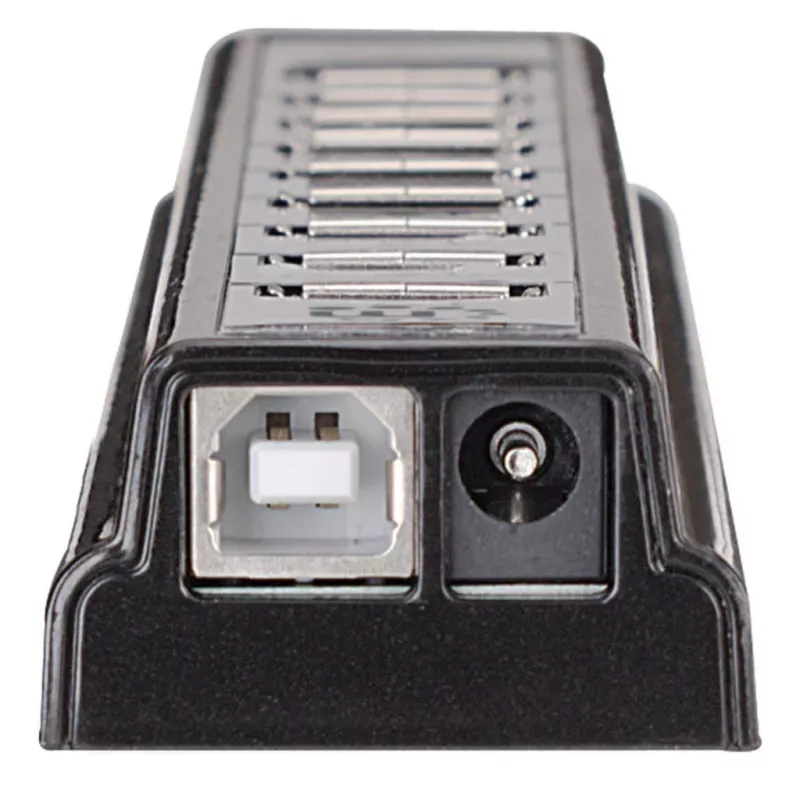 USB hub Manhattan USB-A 10-portový, 480 Mbit/s, čierny