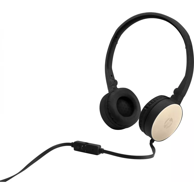 HP Stereo Headset H2800 (čierna so seidengold), káblový, hovory/hudba, 125 g, headset, čierna, zlatá