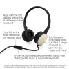 HP Stereo Headset H2800 (čierna so seidengold), káblový, hovory/hudba, 125 g, headset, čierna, zlatá