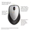 HP ENVY Rechargeable Mouse 500, obojručná, laserová, RF Wireless, 1600 DPI, čierna, sivá
