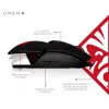 HP OMEN by Reactor myš, pravá ruka, optická, USB Type-A, 16000 DPI, 0,2 ms, čierna