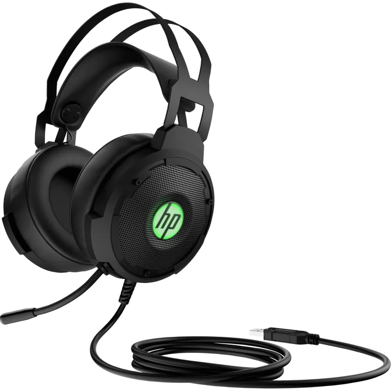 HP Pavilion Gaming headset 600, káblový, gaming, 360 g, headset, čierna, zelená