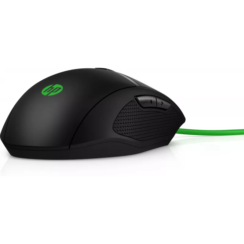 HP Pavilion Gaming myš 300, obojručná, optická, USB Type A, 5000 dpi, čierna, zelená