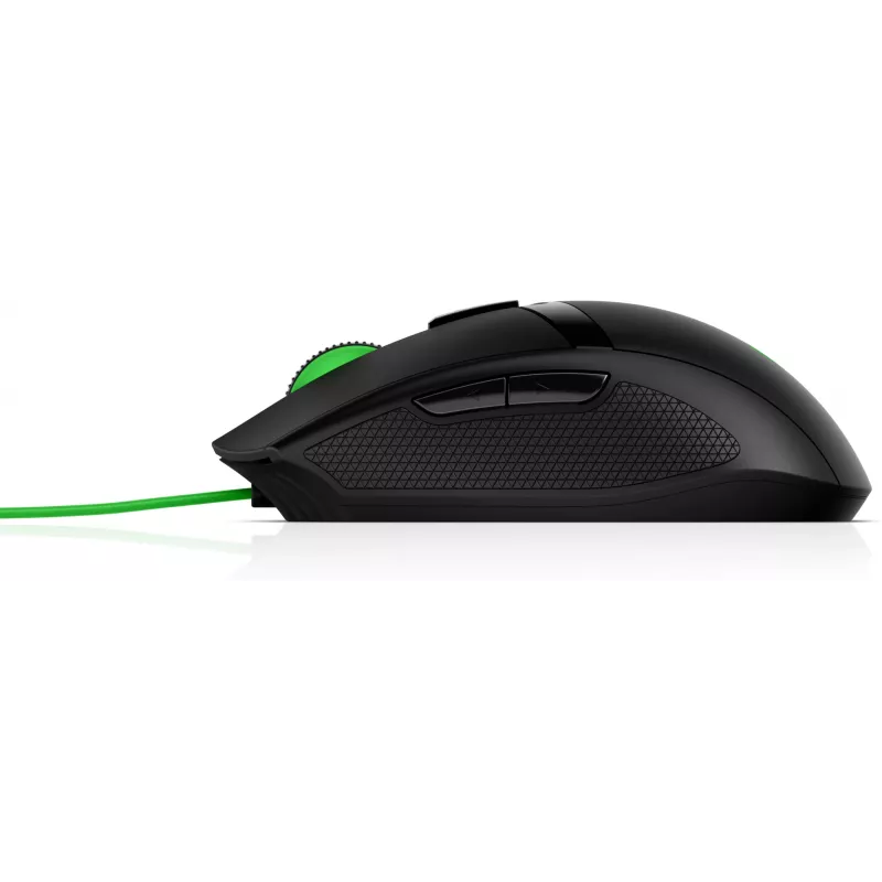 HP Pavilion Gaming myš 300, obojručná, optická, USB Type A, 5000 dpi, čierna, zelená