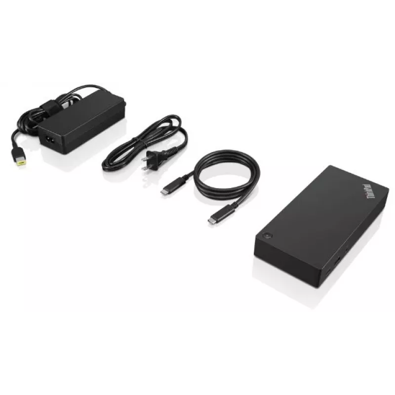 Lenovo 40AS0090DK dokovacia stanica/port replikátor pre laptop Káblové USB 3.2 Gen 1 (3.1 Gen 1) Type-C čierna