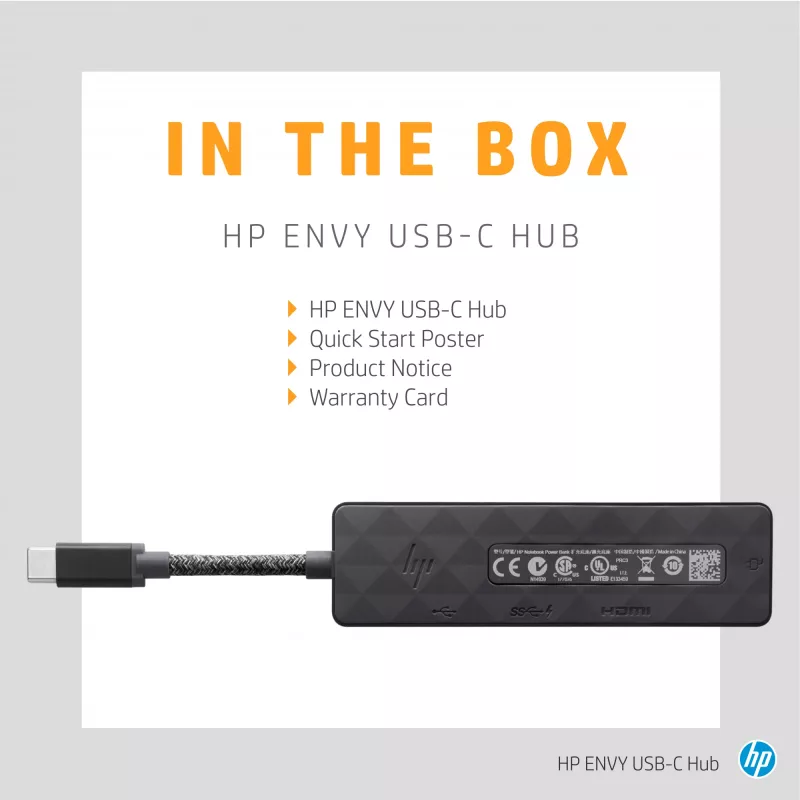 HP ENVY USB-C hub USB 3.2 Gen 1 (3.1 Gen 1) Type-C