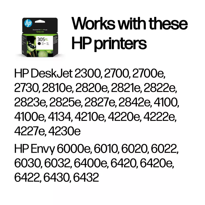 HP 305XL vysokokapacitná čierna originálna atramentová kazeta