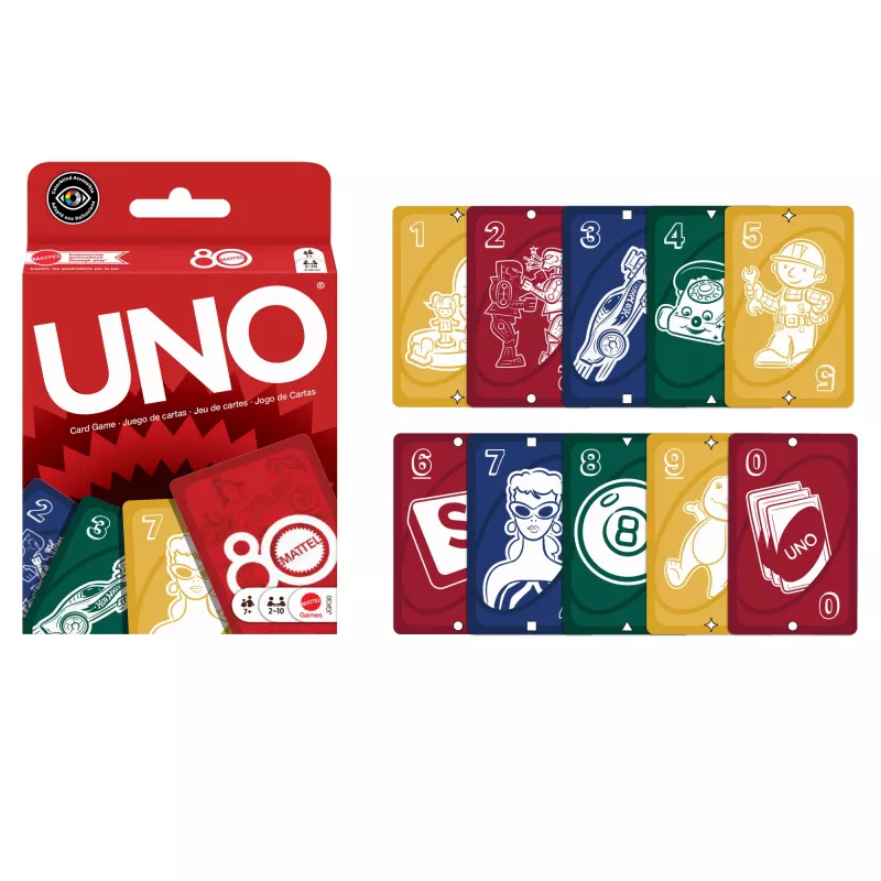 UNO Mattel 80th Ruby Red kartová hra pre deti a rodinné večery