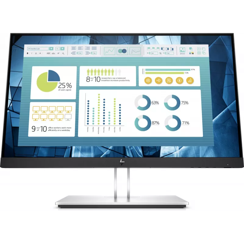 HP E-Series E22 G4 počítačový monitor 54,6 cm (21,5 inch) 1920 x 1080 pixelov Full HD LCD čierny, strieborný
