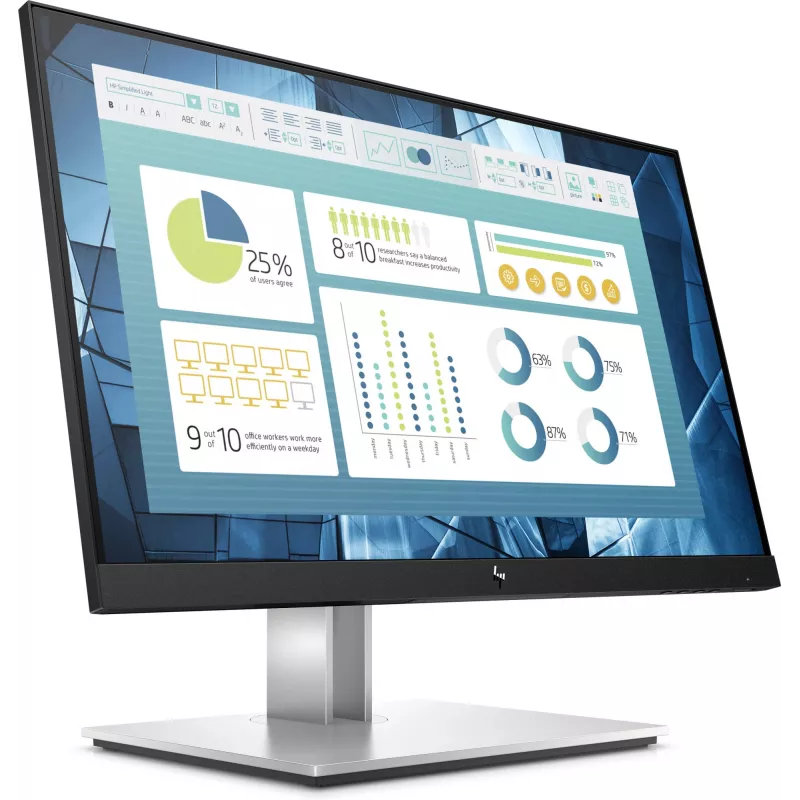 HP E-Series E22 G4 počítačový monitor 54,6 cm (21,5 inch) 1920 x 1080 pixelov Full HD LCD čierny, strieborný