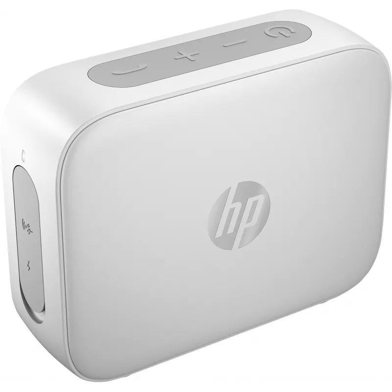 HP strieborný Bluetooth reproduktor 350, bezdrôtový, biely, univerzálny, vstavaná batéria, 180 g, 78,5 mm