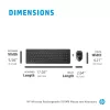 HP Wireless Rechargeable 950MK myš a klávesnica, full-size, bezdrôtová, mechanická