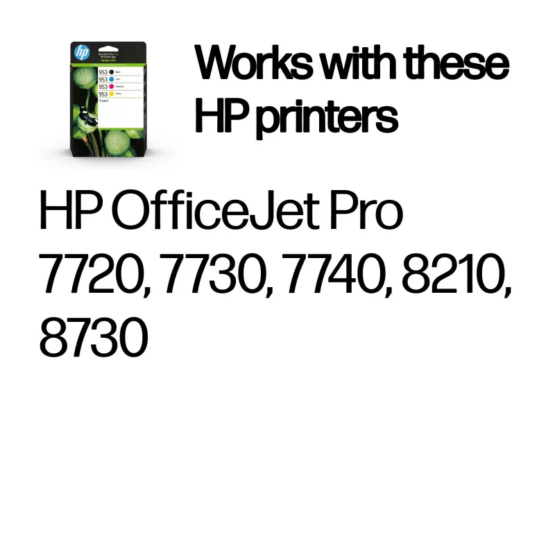 HP 953 4-balenie čierna/cyan/magenta/žltá originálne atramentové kazety