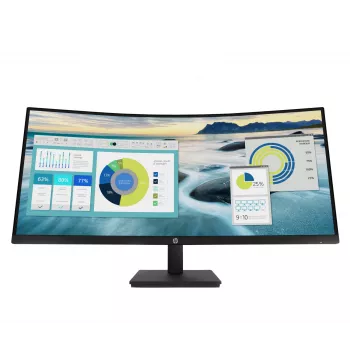 HP P34hc G4 WQHD USB-C zakrivený monitor, 86,4 cm (34