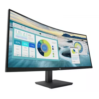 HP P34hc G4 WQHD USB-C zakrivený monitor, 86,4 cm (34