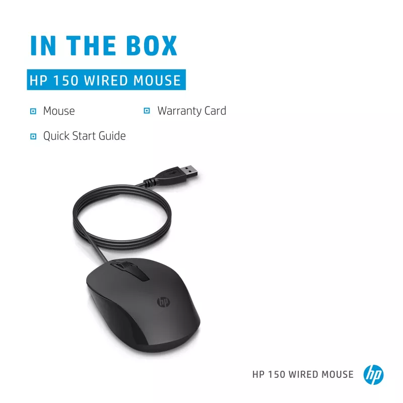 Myš HP 150 káblová USB Type-A