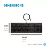 HP 125 káblová klávesnica full-size USB membránová QWERTY čierna