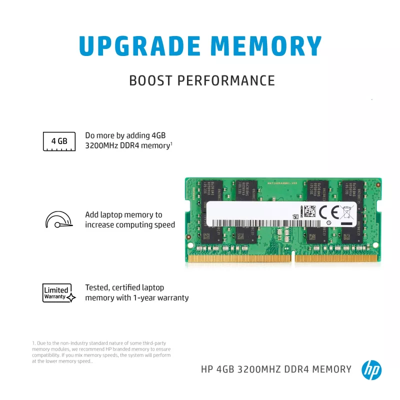 HP 286H5AA pamäťový modul 4 GB 1 x 4 GB DDR4 260-Pin SO-DIMM