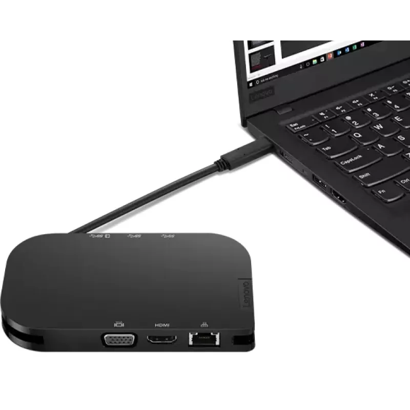 Lenovo 4X91H02421 rozbočovač rozhraní USB Type-C 5000 Mbit/s čierny