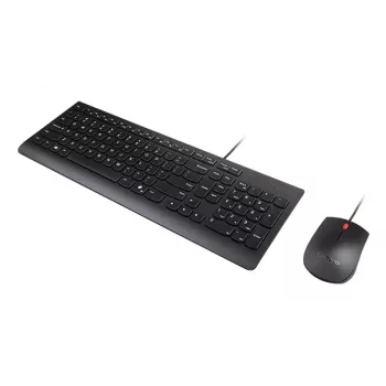 Káblová plnorozmerová USB klávesnica a myš sada Lenovo 4X31R64409 — 100 % rozloženie, 1,8 m kábel, čierna, dánska