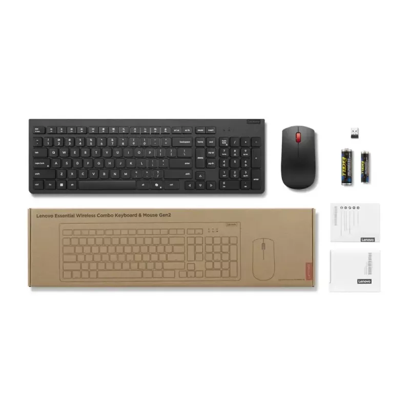 Lenovo 4X31R64497 klávesnica a myš v balení kancelárska RF Wireless nordická čierna