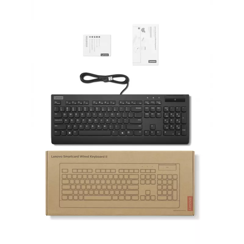 Lenovo 4Y41R64695 klávesnica domáca/kancelárska USB belgická, UK anglická čierna