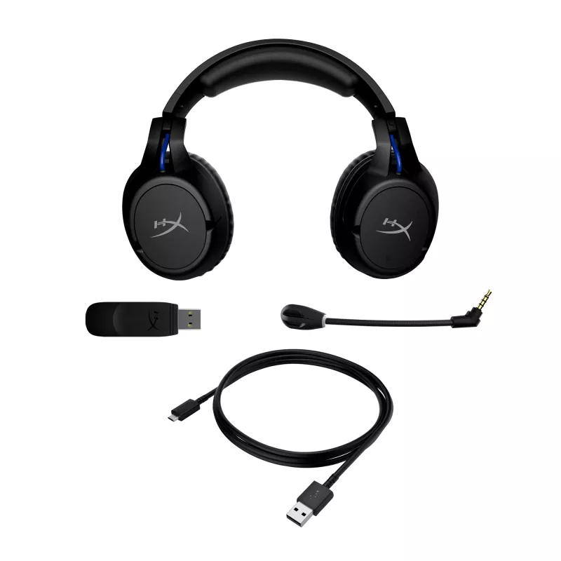 HyperX Cloud Flight – bezdrôtový herný headset (čierno-modrý) – PS5-PS4