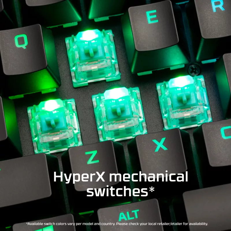 HyperX Alloy Origins 65 – mechanická herná klávesnica – HX Aqua (US rozloženie)