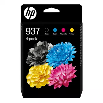 Atramentové kazety HP 937 CMYK 4-balík čierna azúrová purpurová žltá