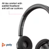 HP Poly Poly Blackwire 3320 USB-A headset, káblový, kancelária/call centrum, 130 g, headset, čierna