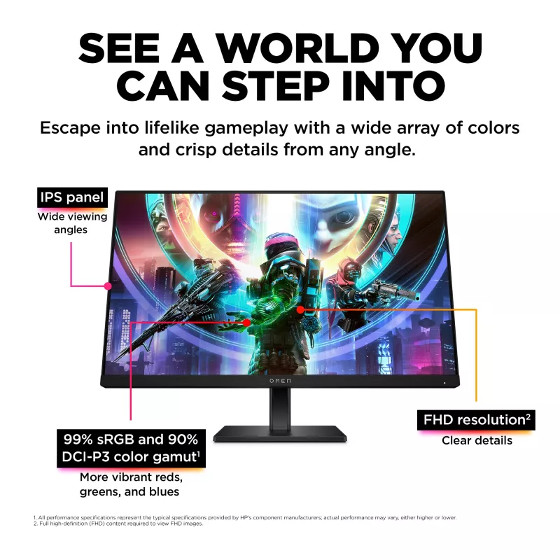 OMEN by HP 60,5 cm (23,8 inch) FHD 165 Hz herný monitor – OMEN 24