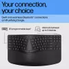 HP 965 ergonomická bezdrôtová klávesnica, plná veľkosť (100 %), bezdrôtová, RF bezdrôtová + Bluetooth, membránová, čierna