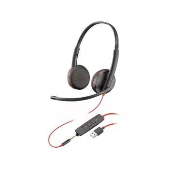 Headset POLY Blackwire 3225 stereo USB-A káblový kancelársky a call centrum headset