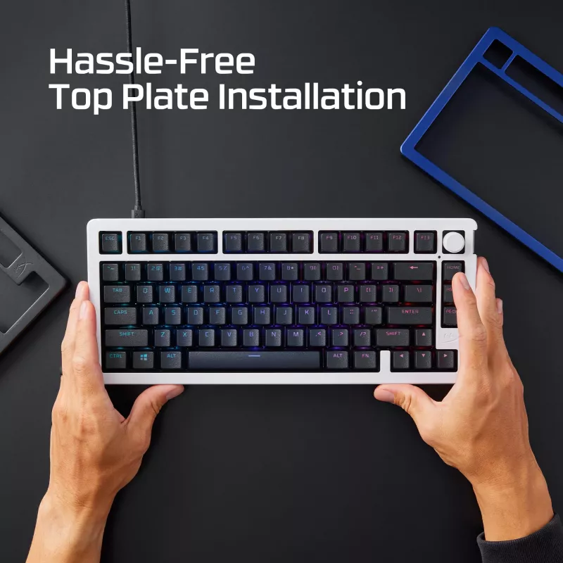 Mechanická klávesnica KINGSTON HyperX Alloy Rise 75 top plate Navy Blue (model 85U15AA)