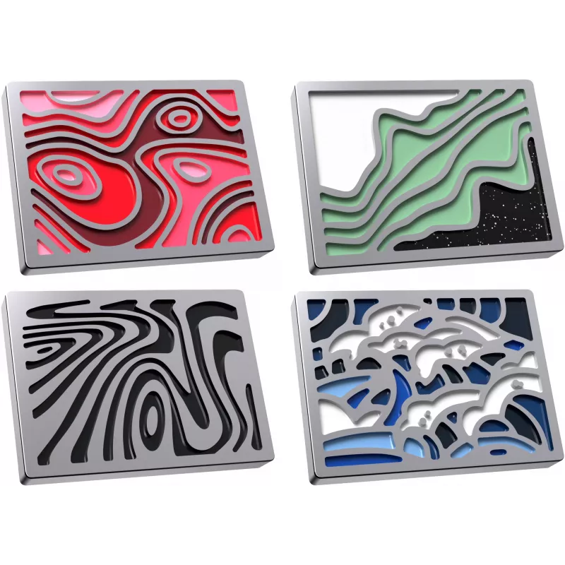 Magnetický odznak Kingston HyperX Abstract Series 85U20AA — reklamný kovový odznak s magnetickou zadnou stranou