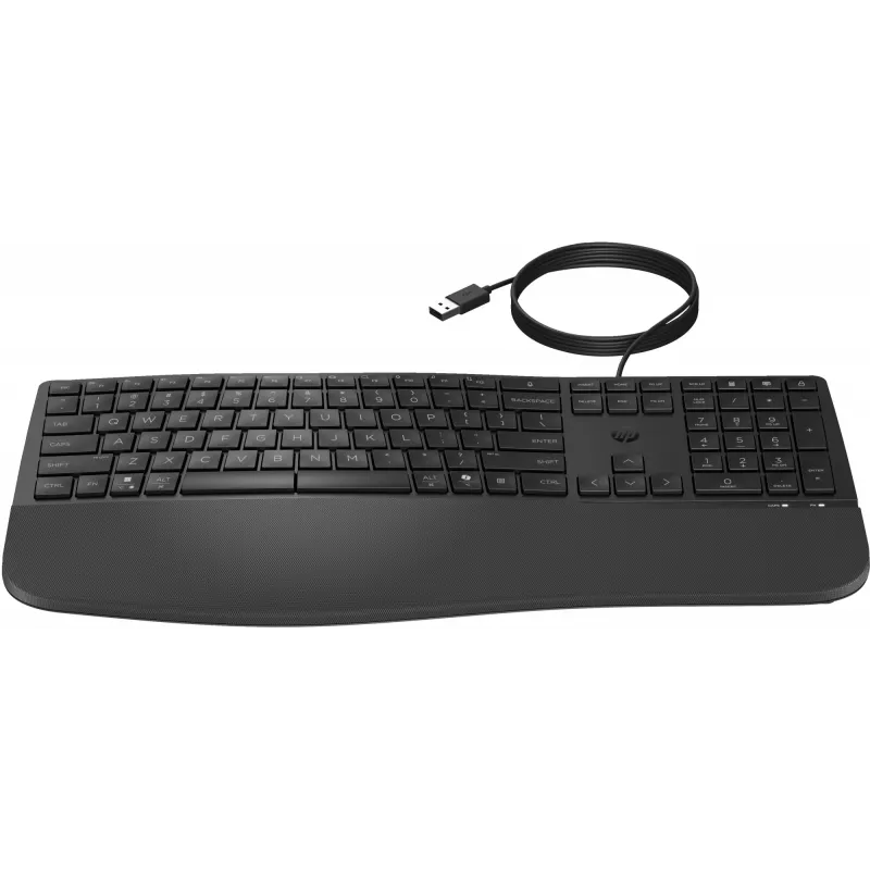 Káblová klávesnica plnej veľkosti HP 485 Comfort s USB portom a 23 programovateľnými klávesmi